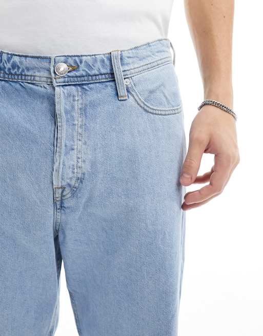 Jack & Jones alex baggy jeans in light blue