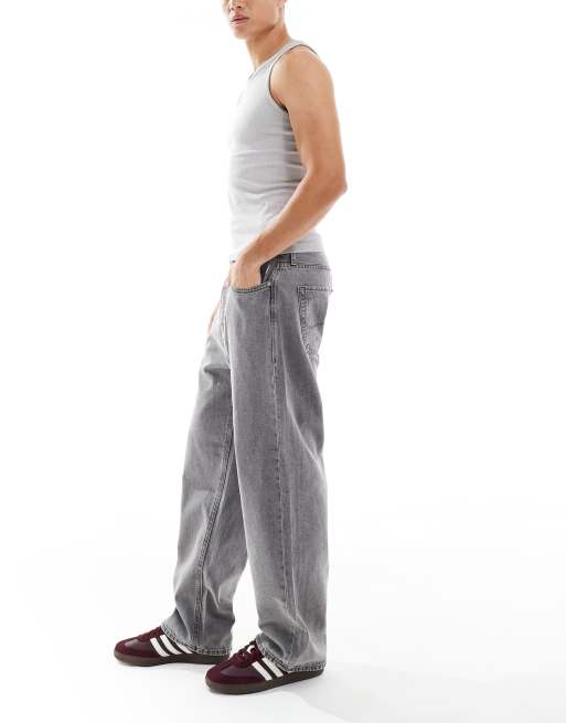 Jack & Jones Alex baggy jeans in light gray