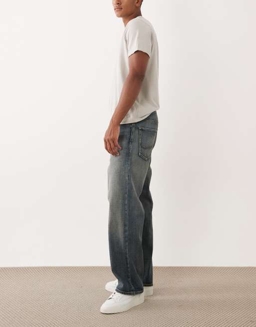Jack & Jones Alex baggy jeans in mid blue wash, 2 of 5