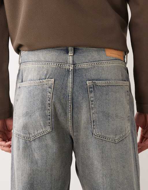 Jack & Jones Alex baggy jeans in mid blue with tint, 4 of 5
