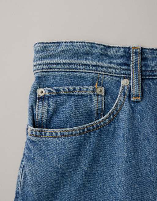 Jack & Jones Alex baggy jeans in mid wash blue, 6 of 7
