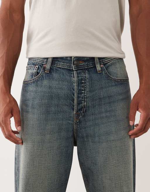 Jack & Jones - Alex - Baggy jeans in middenblauwe wassing, 5 van 5