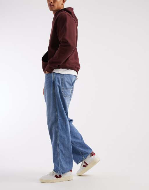 Jack & Jones – Alex – Baggy-Jeans in Mittelblau mit Workwear-Detail, 2 von 5