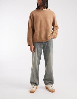 Alex - Baggy-Jeans in verblasstem Grau-Blau Blau W31 L32