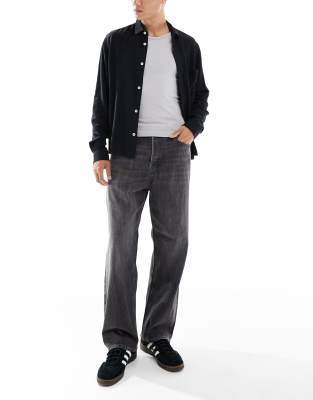 Jack & Jones Alex Baggy Jeans In Black
