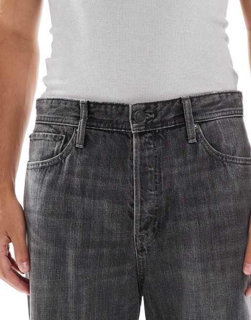 Jack & Jones alex baggy jeans in washed black