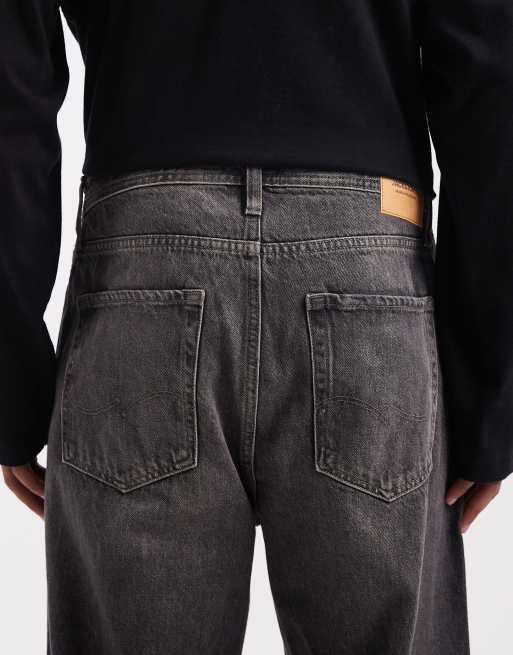 Jack & Jones alex baggy jeans in washed black, 4 of 5