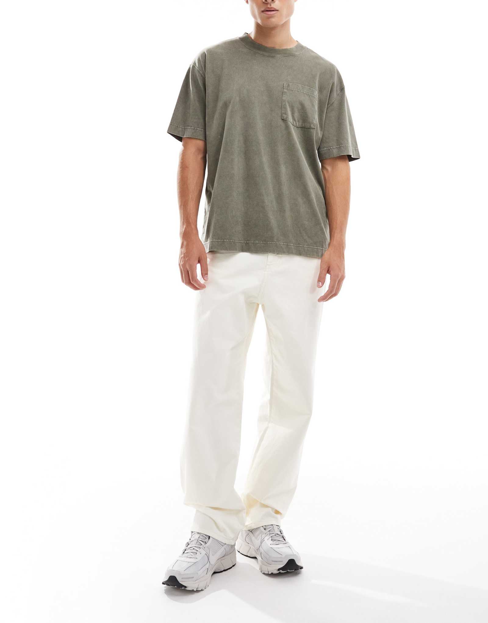 Мешковатые джинсы Jack &Jones Alex белого цвета