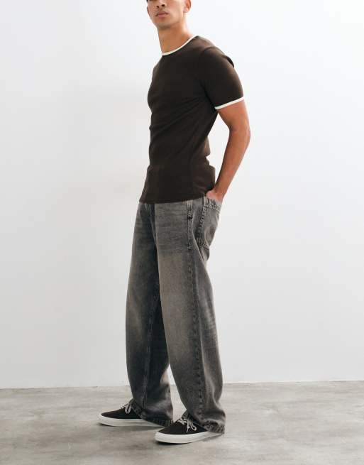 Jack & Jones Alex baggy jeans met wassing in grijs, 2 van 10