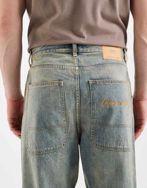 Jack & Jones Alex baggy jeans with pocket detail in washed blue tint, 5 of 5