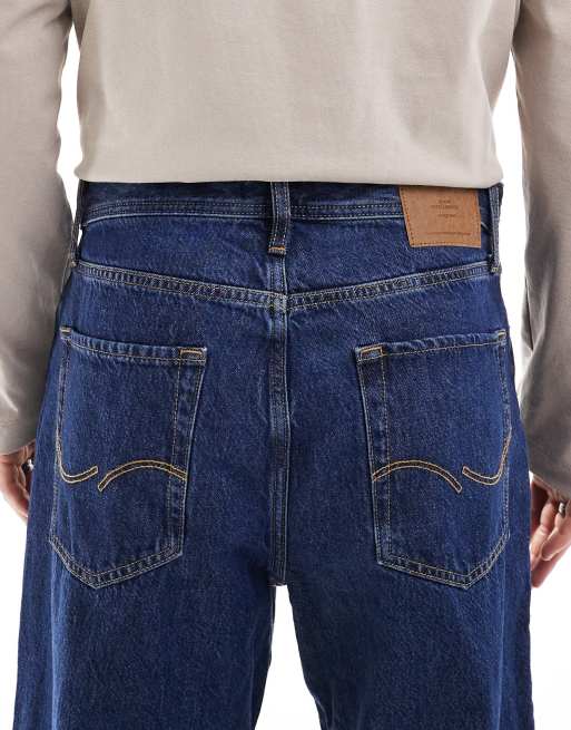 Jack & Jones Alex baggy rigid jeans in mid blue wash , 5 of 5
