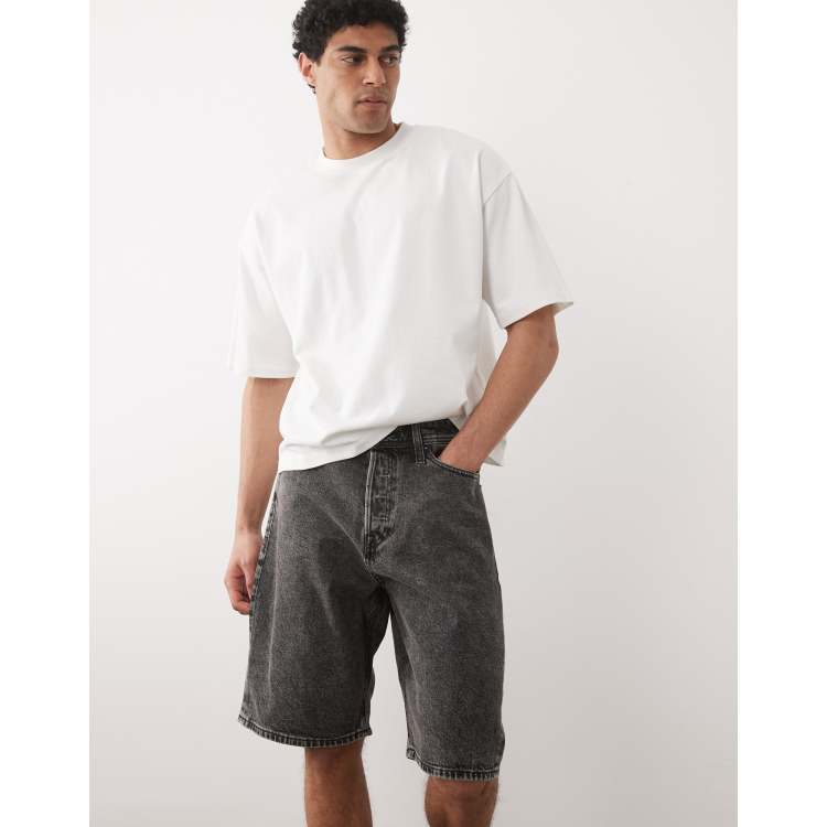 Jack & Jones Alex baggy shorts in faded black | ASOS