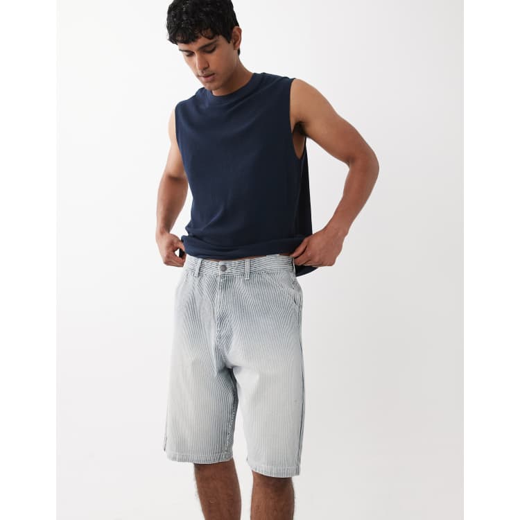 Jack & Jones Alex baggy shorts in hickory stripe | ASOS