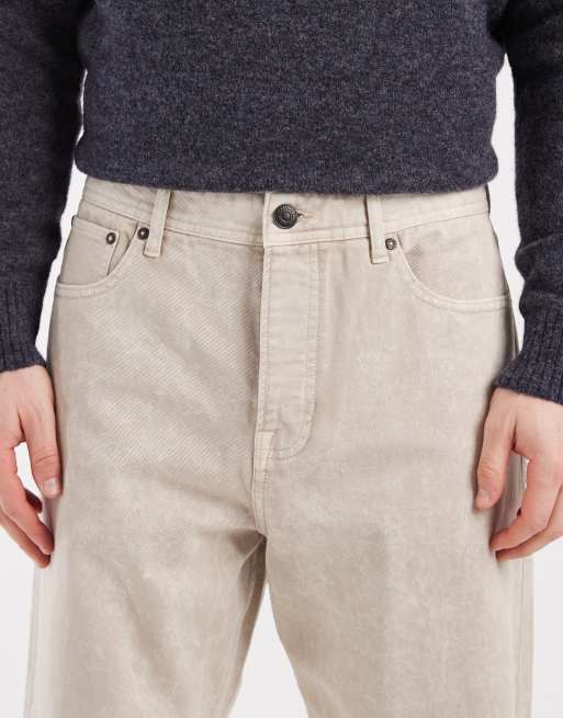 Jack & Jones Alex baggy trousers in beige acid wash, 5 of 5