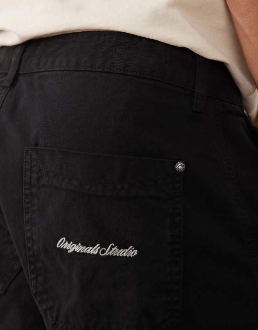 Jack & Jones - Alex - Baggy workwear broek met logopatch in zwart, 5 van 5