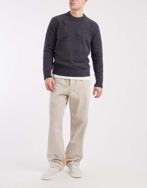 Jack & Jones – Alex – Beżowe spodnie baggy z efektem sprania - view 1