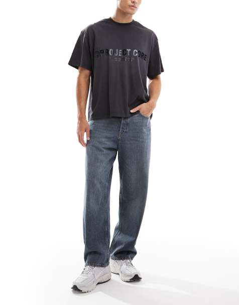 Jack & Jones – Alex – Ciemnoniebieskie jeansy baggy - view 1