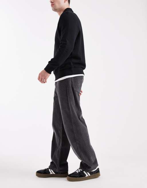 Jack & Jones – Alex – Ciemnoszare luźne spodnie sztruksowe, 3 z 5