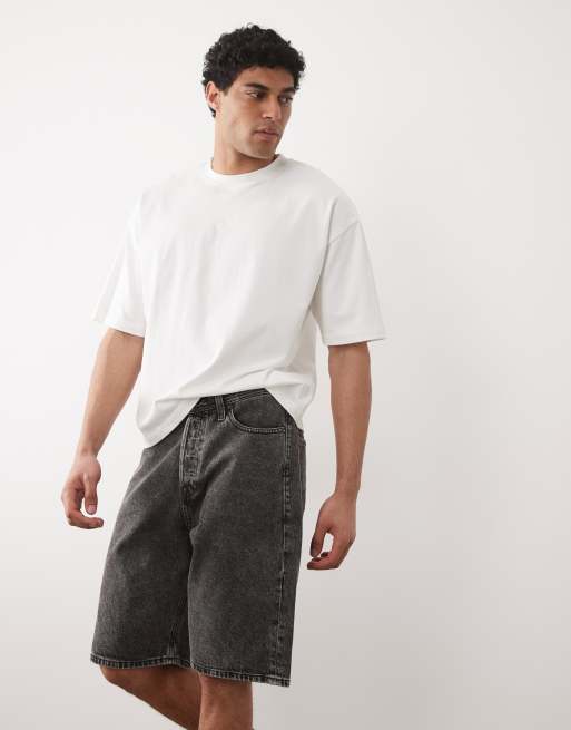 Jack & Jones – Alex – Czarne obszerne szorty z efektem blaknięcia, 3 z 5