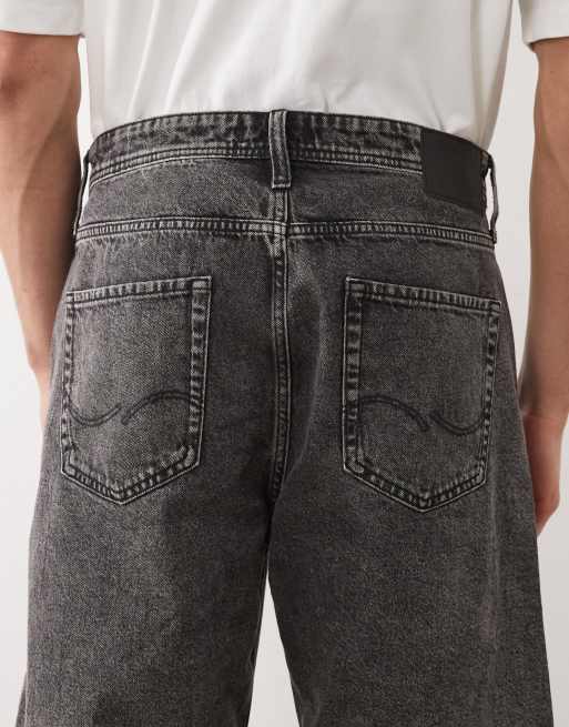 Jack & Jones – Alex – Czarne obszerne szorty z efektem blaknięcia, 5 z 5