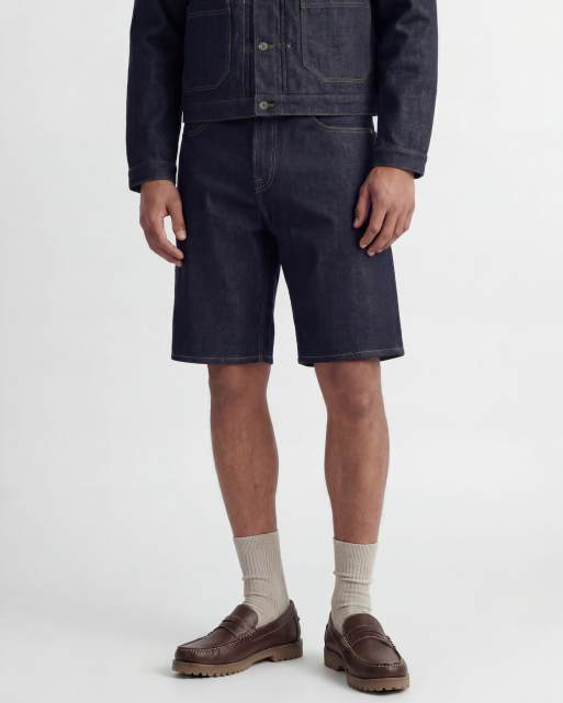 Jack & Jones Alex denim shorts in raw wash with contrast stitch, 2 of 5