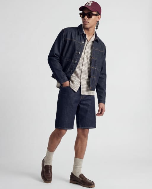 Jack & Jones Alex denim shorts in raw wash with contrast stitch, 5 of 5