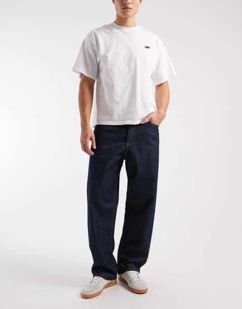 Jack & Jones – Alex – Granatowe jeansy baggy - view 1