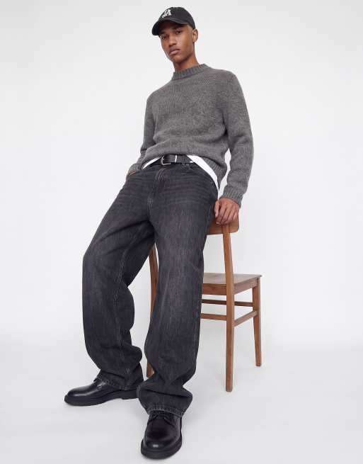 Jack & Jones Alex High-Rise Baggy-Fit-Jeans in schwarzem Denim, 6 von 7