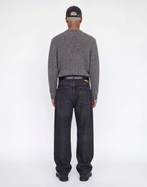 Jack & Jones Alex højtaljede baggy jeans i sort denim, 2 af 7
