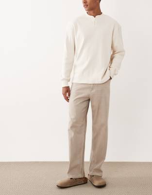 Jack & Jones - Alex - Jean baggy à détail poche - Gris clair-Bleu