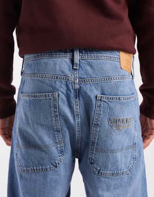 Jack & Jones - Alex - Jean baggy détails workwear - Bleu moyen, 5 de 5