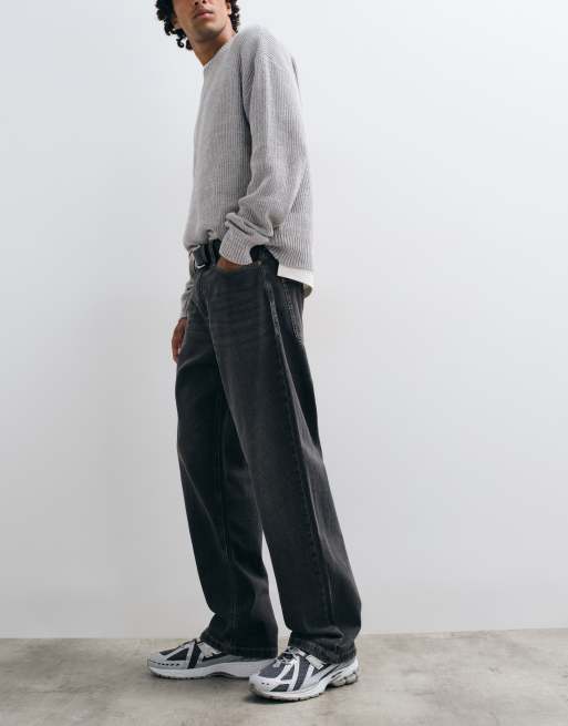 Jack & Jones Alex jeans baggy lavaggio nero slavato, 3 di 5