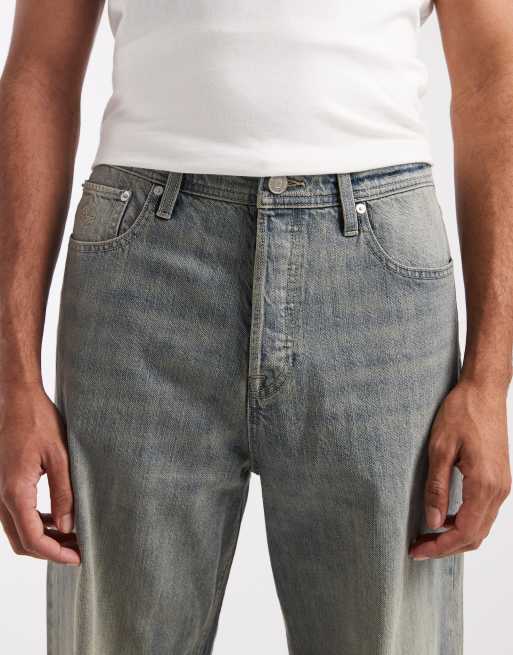 Jack & Jones – Alex – Jeansy baggy w spranym kolorze szarym, 4 z 5