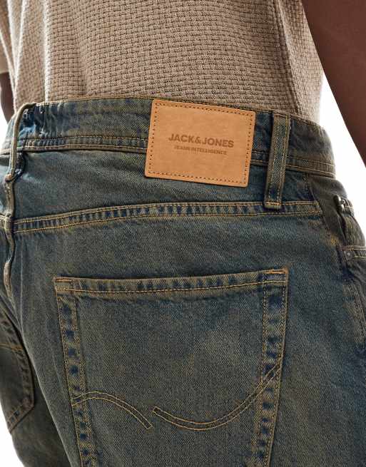 Jack & Jones - Alex - Jorts di jeans larghi lavaggio verdastro, 4 di 5