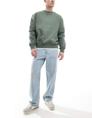 Jack & Jones – Alex – Ljusblå, baggy och styva jeans med tvättad finish - view 1