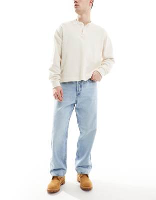 Jack & Jones – Alex – Ljusblå, tvättade jeans med baggy passform - view 1