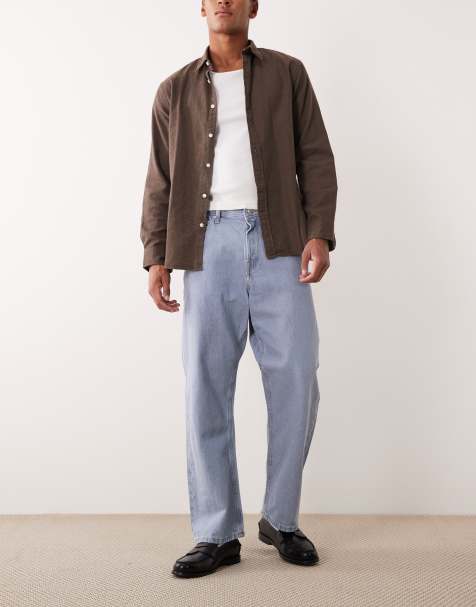 Jack & Jones – Alex – Ljusblå, tvättade jeans med baggy passform - view 1