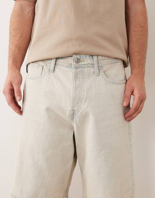 Jack & Jones – Alex – Locker geschnittene Jeans-Shorts in gebleichtem Blau, 4 von 5