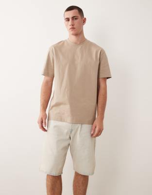 Jack & Jones Alex Loose Denim Shorts In Brown