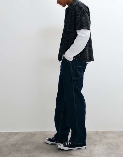 Jack & Jones Alex luźne jeansy carpenter w ciemnoniebieskim odcieniu, 2 z 5