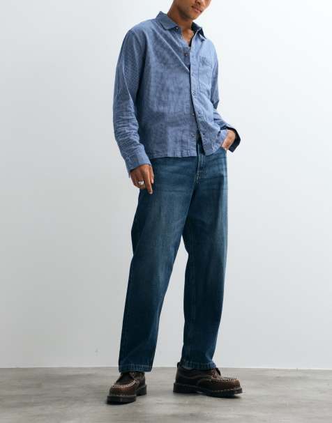 Jack & Jones Alex luźne spodnie w średnim niebieskim odcieniu denimu - view 1