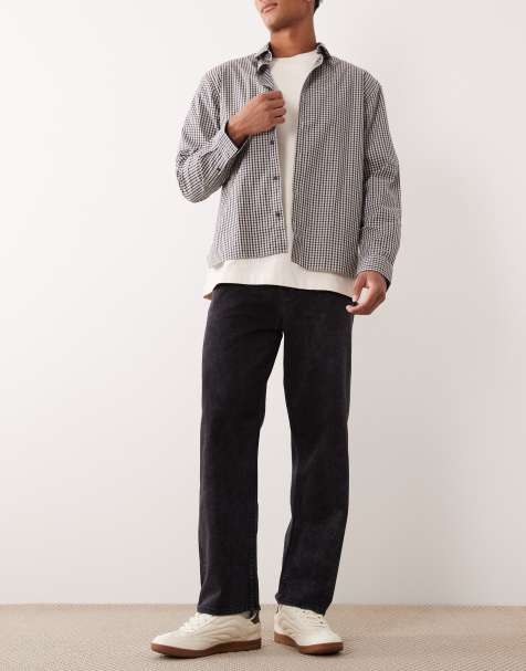 Jack & Jones Alex baggy fit jeans in black acid wash