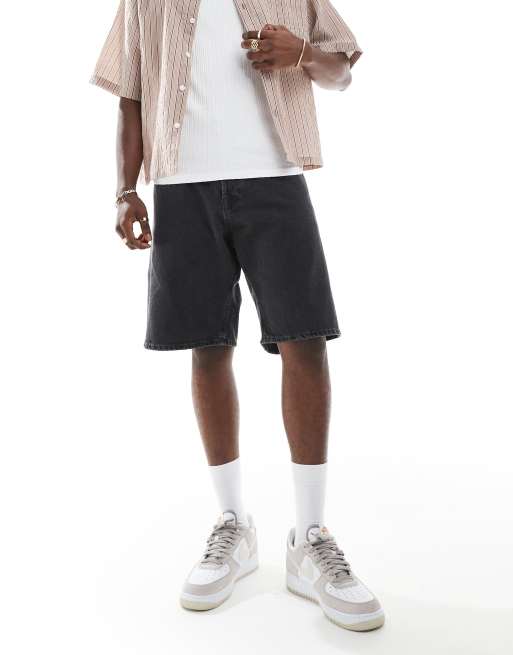 Jack & Jones – Alex – Obszerne czarne szorty jeansowe , 2 z 5