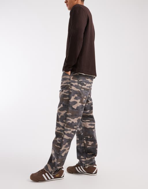 Jack & Jones – Alex – Obszerne spodnie w stylu roboczym w kolorowy wzór moro, 3 z 5