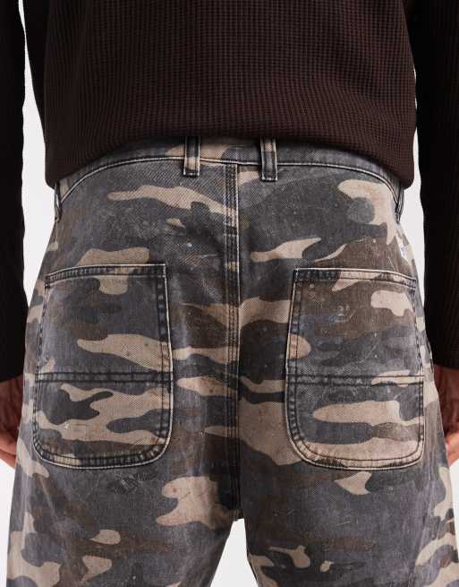 Jack & Jones – Alex – Obszerne spodnie w stylu roboczym w kolorowy wzór moro, 5 z 5
