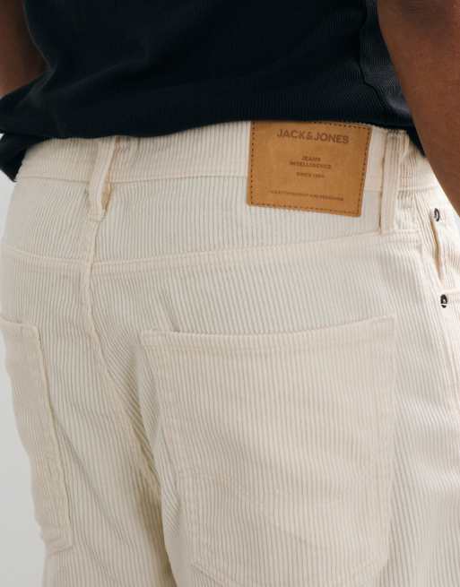 Jack & Jones Alex pantalon large en velours côtelé blanc cassé, 5 de 5
