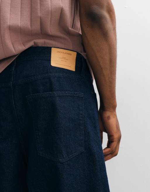 Jack & Jones - Alex - Pantaloncini ampi blu scuro con cuciture a contrasto, 5 di 5