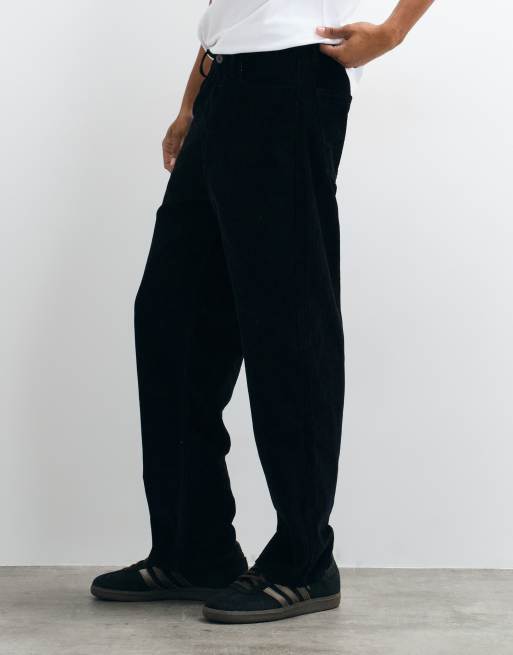 Jack & Jones Alex pantalones de pana holgados en negro liso, 5 de 5