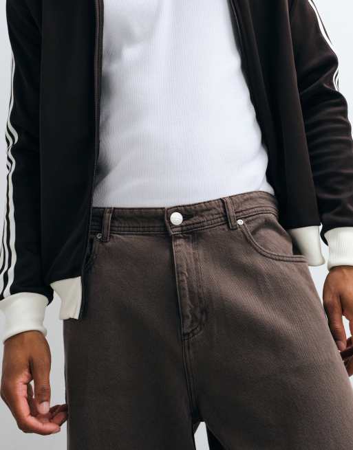 Jack & Jones Alex pantalones worker de sarga en marrón lavado, 3 de 10