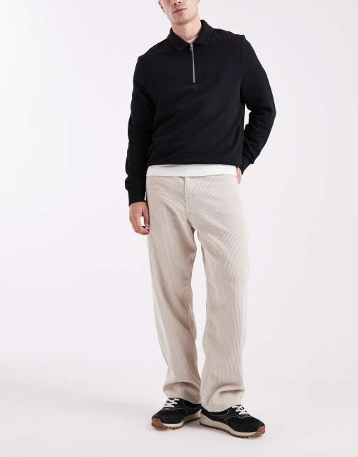 Jack & Jones - Alex - Pantaloni ampi in tessuto a coste color panna, 2 di 5